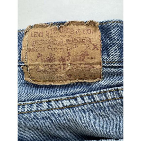 Grunge Vintage Levi's 501 Cut-Off Shorts Distress Embellished Size 29 Button Fly - Picture 3 of 14